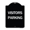 Signmission Parking Lot Visitors Parking Heavy-Gauge Aluminum Architectural Sign, 24" x 18", BW-1824-24622 A-DES-BW-1824-24622 - alternate 1